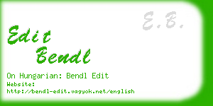 edit bendl business card